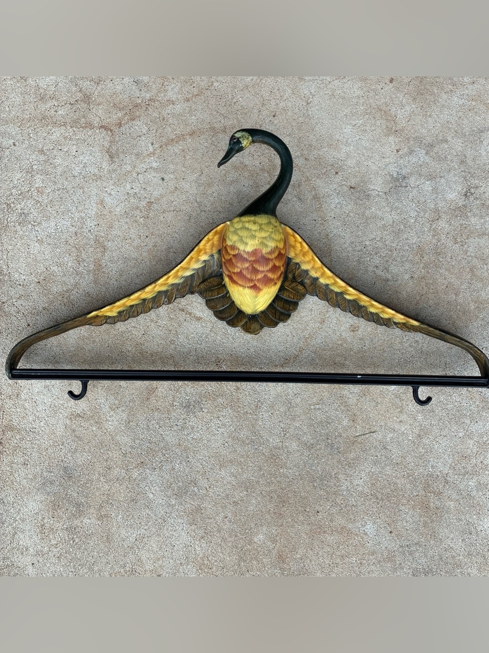 Vintage Lacquerware Goose Hanger 17” Canada Goose Duck